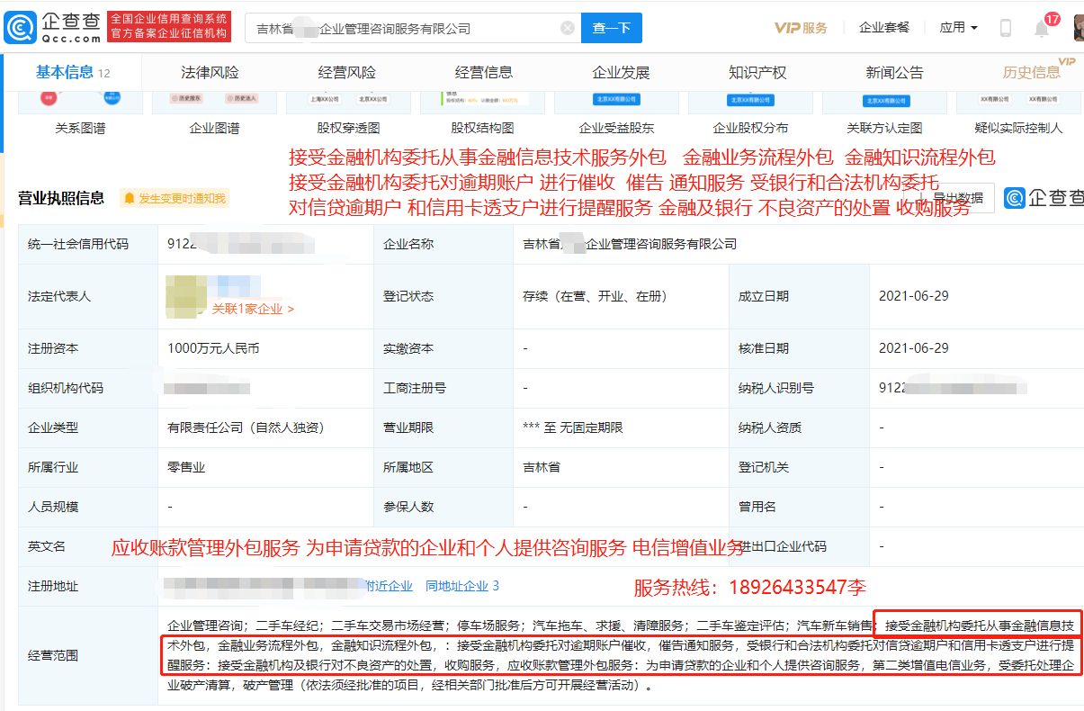 出售催收执照-企贝网